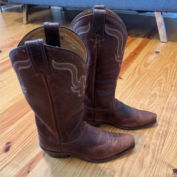 Tony Lama Sz 8.5EE 6980 Mens El Paso Collection Western Boot Bison Leather Dress - Picture 6 of 15